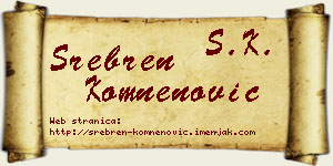 Srebren Komnenović vizit kartica